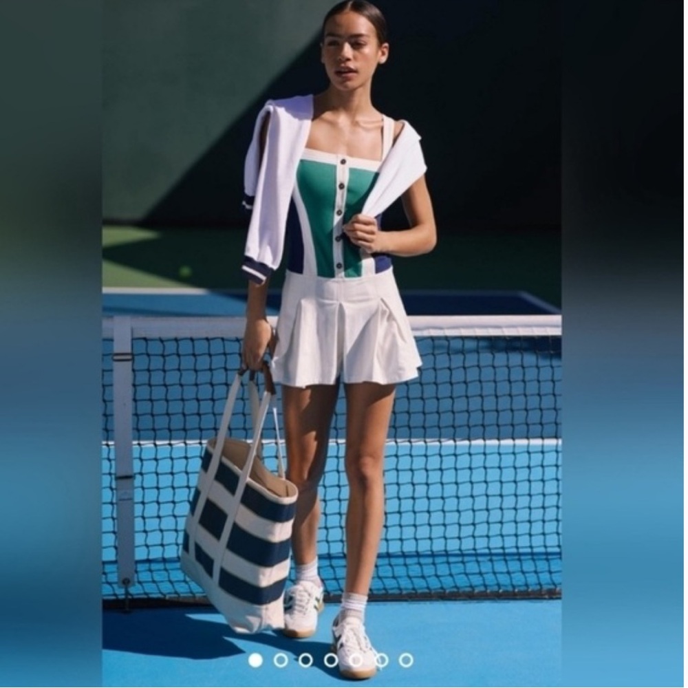Daily Practice by Anthropologie Sleeveless Pleated Mini Dress